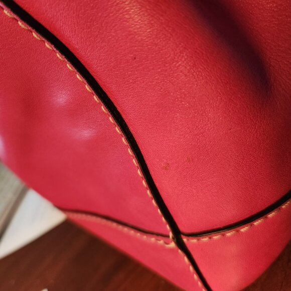 COACH Madeline satchel tote shoulder purse Magenta color with Coach ribbon - Picture 14 of 14